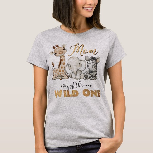 Mama des Wild One Gold Foil T - Shirt (Vorderseite)