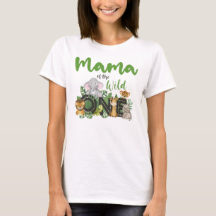 Mama des Wilden Jungle Safari-Tierspiel T-Shirt