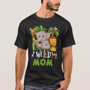 Mama des Wildtieres Zoo Birthday Safari T-Shirt