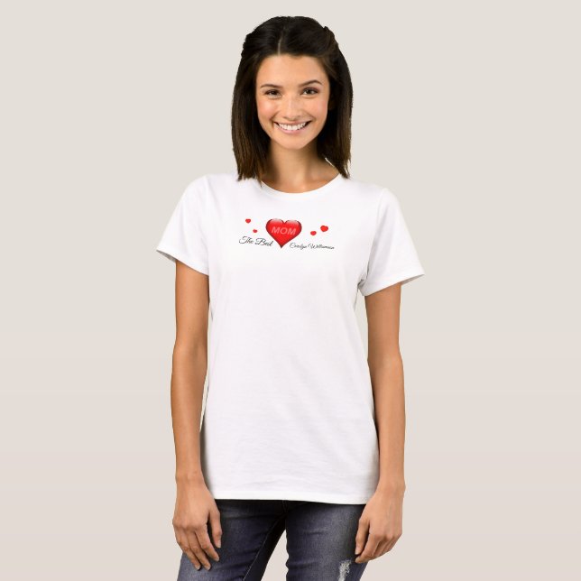 Mama - "Die Beste" mit Herzen T-Shirt (Vorne ganz)