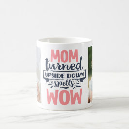 Mama, die die Mütter in Rosa-Grau-Typografie begei Kaffeetasse