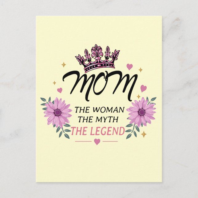 Mama Die Legende Muttertag Geschenk Feiertagspostkarte (Vorderseite)