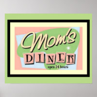 Mama Diner Nostalgic Poster 16 x 20