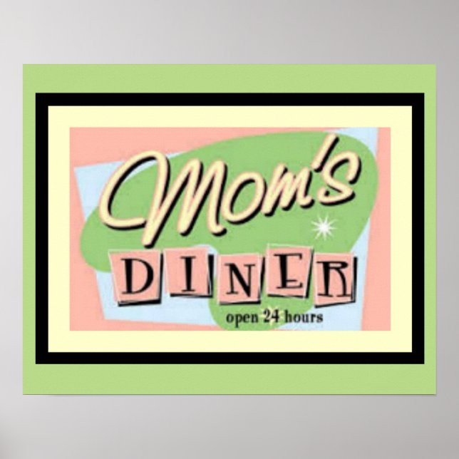 Mama Diner Nostalgic Poster 16 x 20 (Vorne)