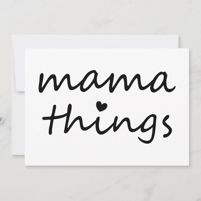 Mama Dinge Erste Muttertag Neue Mutter Einladung (Vorderseite)