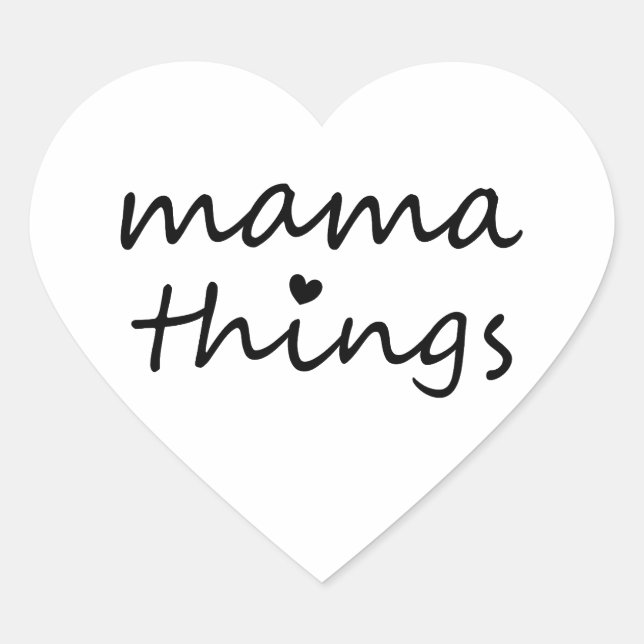 Mama Dinge Erste Muttertag Neue Mutter Herz-Aufkleber (Vorderseite)