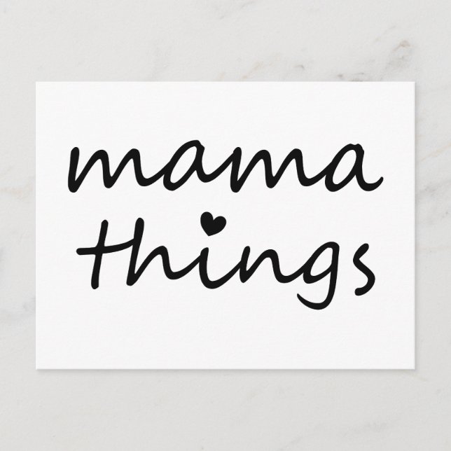 Mama Dinge Erste Muttertag Neue Mutter Postkarte (Vorderseite)
