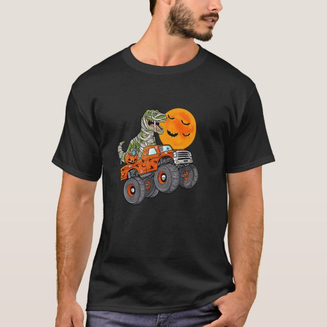 Mama Dinosaurier Autofahrer zu Halloween T-Shirt (Vorderseite)
