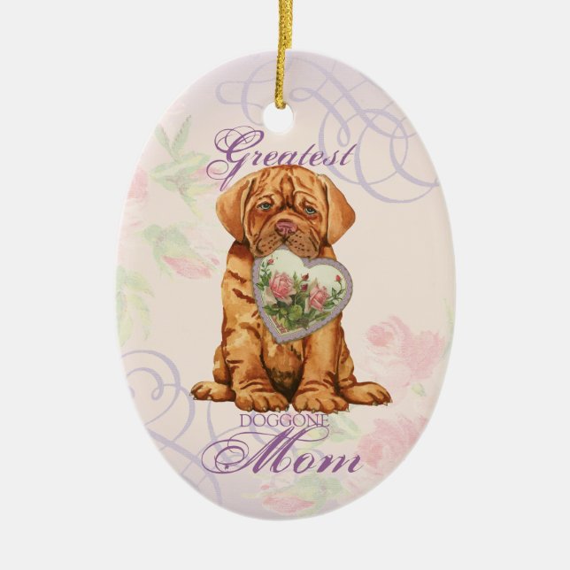 Mama Dogue Keramik Keramik Ornament (Vorne)