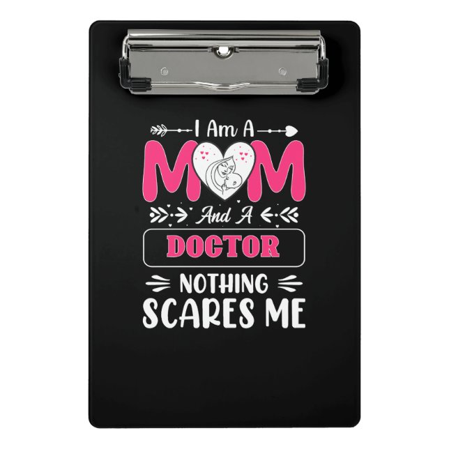 Mama Doktor, Funny Doctor Mama Mini Klemmbrett (Vorderseite)