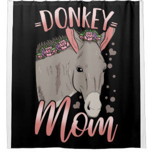Mama Donkey   Geschenk für die Esel-Mama des Eigen Duschvorhang