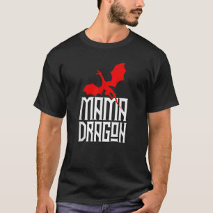 Mama Dragon Matching Family Tribe Red Mama Mother T-Shirt