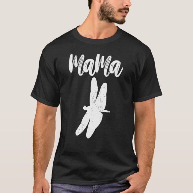 Mama Dragonfly Vintage Ideen für Mutter T-Shirt (Vorderseite)