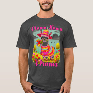 Mama Drama Llama Alpaca mit Sonnenbrille Llama Lie T-Shirt