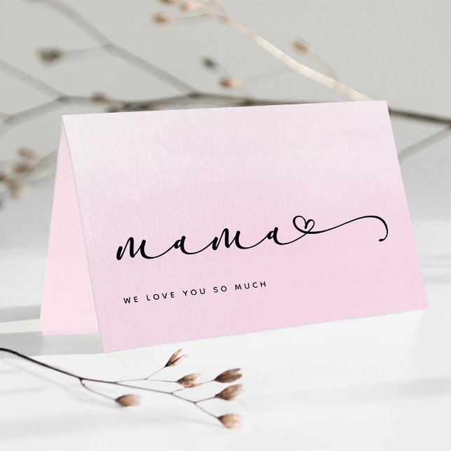 Mama | Drehbuch und Herz mit Foto Karte (Von Creator hochgeladen)