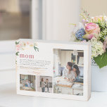 Mama | Drei-Foto-Flora Holzkisten Schild<br><div class="desc">Modernes Schild mit 3 Fotos und Holzkisten. Mit einer süßen Definition dessen, was eine Mama ist, mit Raum für benutzerdefinierte Nachrichten, Namen und/oder Jahr. Sie gebar dich, sie fütterte dich, sie holte dich von furchtbaren Mittelschultänzen ab, versichere dich ihr, wie dankbar du bist! Foto-Erinnerungsschilder sind nicht nur perfekt für Ihre...</div>