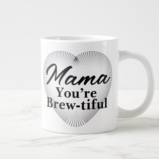 Mama, du bist braun-schön Jumbo-Tasse (Rechts)