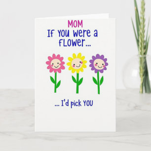 Mama, du bist eine Blume Grußkarte Karte