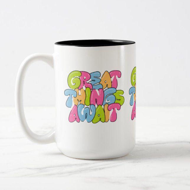 "Mama, du bist ihr Flügel" Zwei-Tonen-Tasse - schö Zweifarbige Tasse (Links)