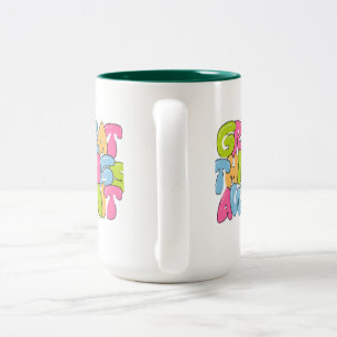 "Mama, du bist ihr Flügel" Zwei-Tonen-Tasse - schö Zweifarbige Tasse