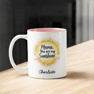 Mama, du bist mein Sonnenschein Niedlicher Mutte Zweifarbige Tasse