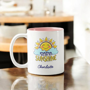 Mama, du bist mein Sonnenschein   Niedlicher Mutte Zweifarbige Tasse