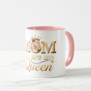 Mama, du bist meine Königin Gold-Typografie-Design Tasse