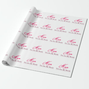Mama, du bist meine Welt Frohen Muttertag Geschenkpapier