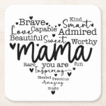 Mama du bist rechteckiger pappuntersetzer<br><div class="desc">Mama Sie sind Square Paper Untersetzer</div>