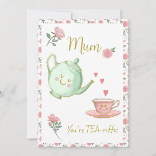 Mama, du bist Tee-Riffic-Karte Feiertagskarte