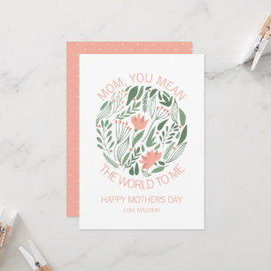 Mama, du hast mir die Welt zur Muttertagskarte Gem Karte