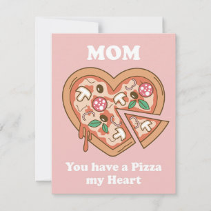 Mama, du hast Pizza im Herzen Feiertagskarte
