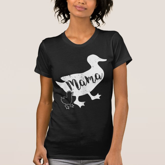 Mama Duck und 1 Baby Duckling Fun Mama   T-Shirt (Vorderseite)
