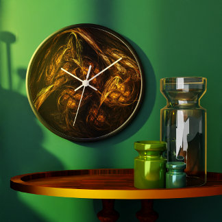 Mama Earth Abstrakt Art Round Große Wanduhr