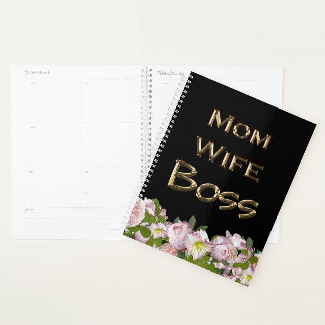 Mama Ehefrau Boss Floral Planer (Anzeige)
