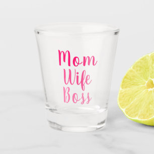 Mama Ehefrau Boss Gradientenrosa benutzerdefiniert Schnapsglas