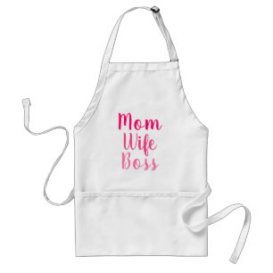 Mama Ehefrau Chef heiß rosa Stilschrift modern nie Schürze