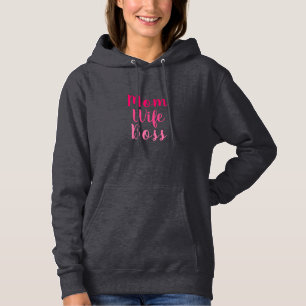 Mama Ehefrau Chef rosa benutzerdefinierte Pinselsk Hoodie