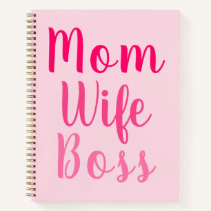 Mama Ehefrau Chef rosa benutzerdefinierte Skript s Notizbuch