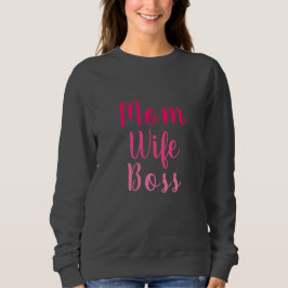 Mama Ehefrau Chef rosa grau benutzerdefinierte Skr Sweatshirt