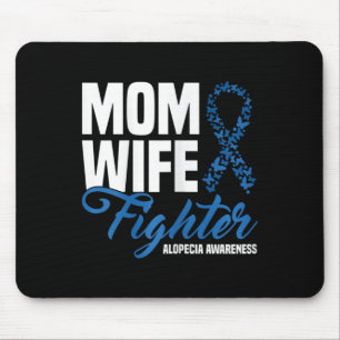Mama Ehefrau Kämpfen Blauer Schleim Alopezie Bewus Mousepad