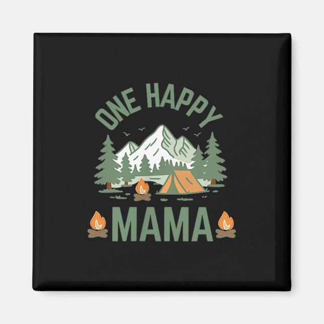 Mama ein glücklicher Camper 1. Geburtstag Camping Magnet (Vorne)