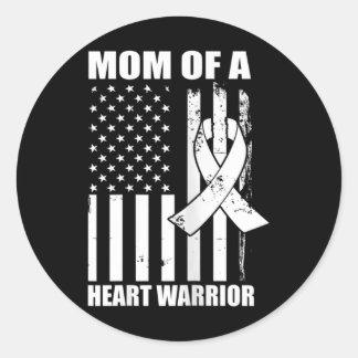Mama einer Herzerkrankung des roten Herzens Runder Aufkleber