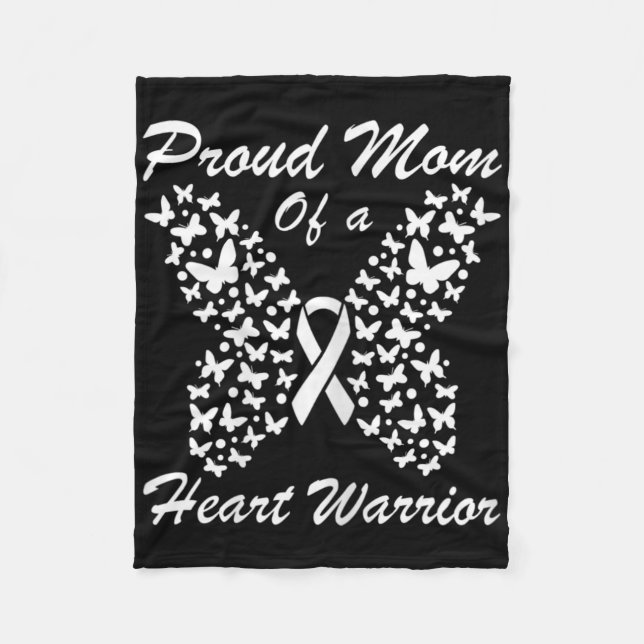 Mama einer Herzkrankheit Fleecedecke (Vorderseite)