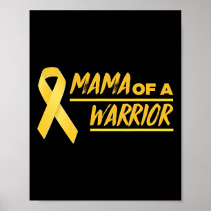 Mama einer kriegerischen Mama Kindheitskrebs Poster