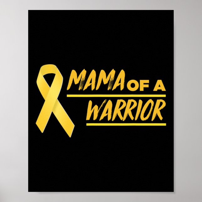 Mama einer kriegerischen Mama Kindheitskrebs Poster (Vorne)