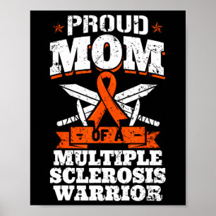 Mama einer Multiplen Sklerose-Kriegerin Frau Ribbo Poster