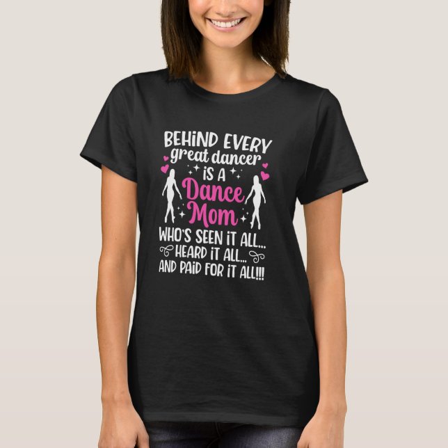 Mama einer Tänzerin Mama Dance Mother Funny Danc T-Shirt (Vorderseite)