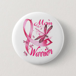 Mama eines Brustkrebserlebnisses eines Kriegers Button