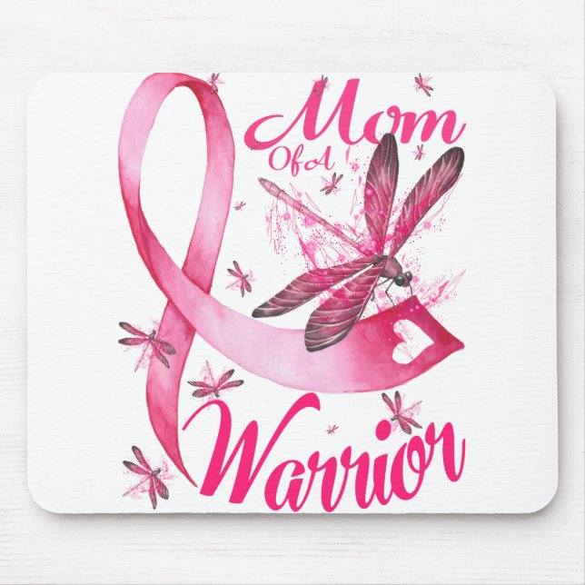 Mama eines Brustkrebserlebnisses eines Kriegers Mousepad (Vorne)